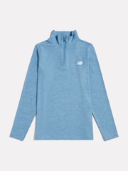 New Balance Light Blue Athletics Quarter Zip Funnel Sweatshirt - Image 1 of 3