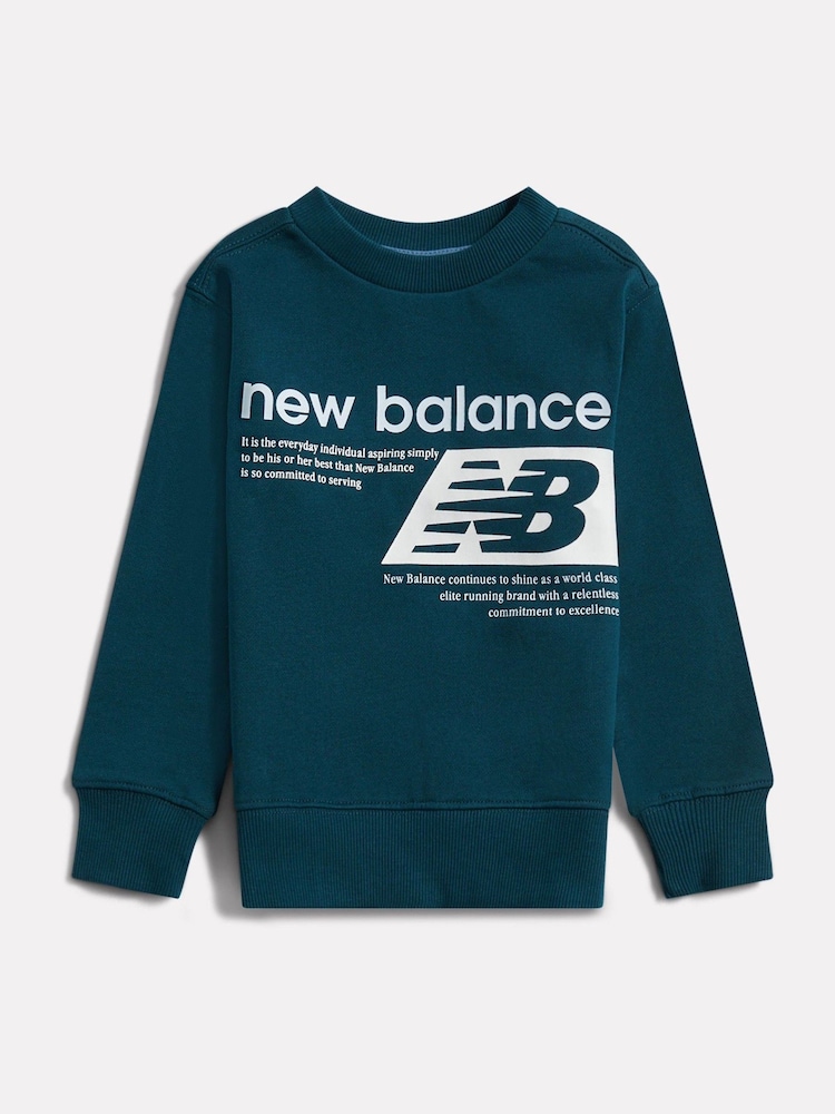 綠色 - New Balance Players Graphic FT Crew Neck Sweat Top - 圖片 1/3