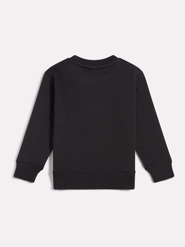 New Balance Black BB Small Logo Crew Neck Sweat Top - Image 2 of 3 New Balance Black BB Small Logo Crew Neck Sweat Top - Image 2 of 3