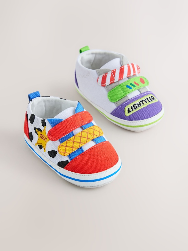Multi Toy Story Touch Fastening Baby Trainers (0-2mths) - Image 1 of 4 Multi Toy Story Touch Fastening Baby Trainers (0-2mths) - Image 1 of 4
