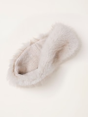 FatFace Ivory Faux Fur Headband - Image 2 of 3
