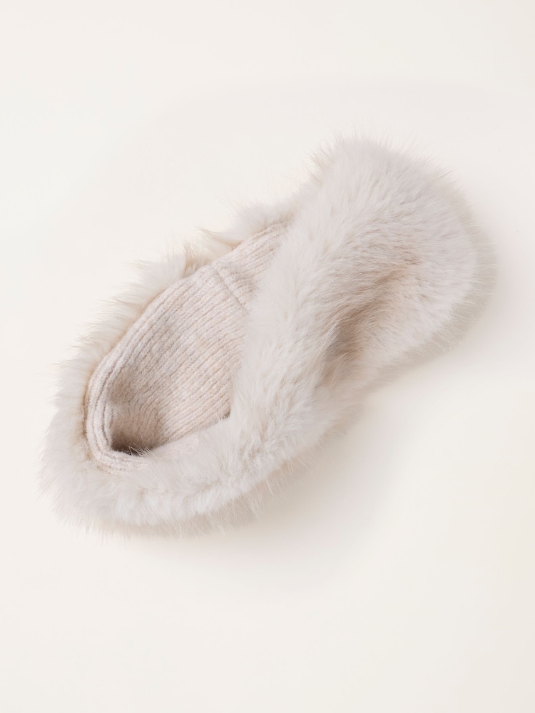FatFace Ivory Faux Fur Headband - Image 2 of 3 FatFace Ivory Faux Fur Headband - Image 2 of 3