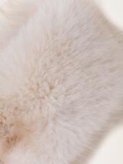 FatFace Ivory Faux Fur Headband - Image 3 of 3