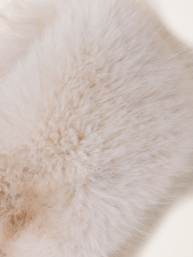 FatFace Ivory Faux Fur Headband - Image 3 of 3 FatFace Ivory Faux Fur Headband - Image 3 of 3