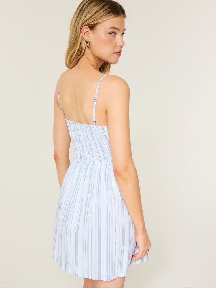 Hollister Blue Button Through Mini Dress - Image 2 of 3