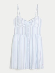 Hollister Blue Button Through Mini Dress - Image 3 of 3