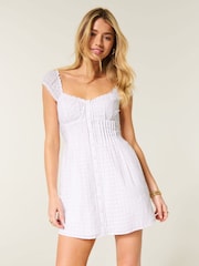 Hollister White Button Through Mini Dress - Image 1 of 4