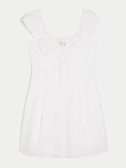Hollister White Button Through Mini Dress - Image 4 of 4