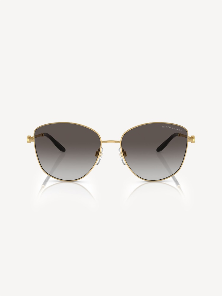 Ralph Lauren Gold The Vivienne Round Sunglasses - Image 1 of 5 Ralph Lauren Gold The Vivienne Round Sunglasses - Image 1 of 5