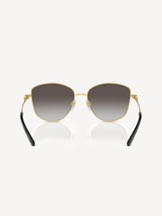 Ralph Lauren Gold The Vivienne Round Sunglasses - Image 2 of 5