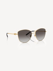 Ralph Lauren Gold The Vivienne Round Sunglasses - Image 4 of 5