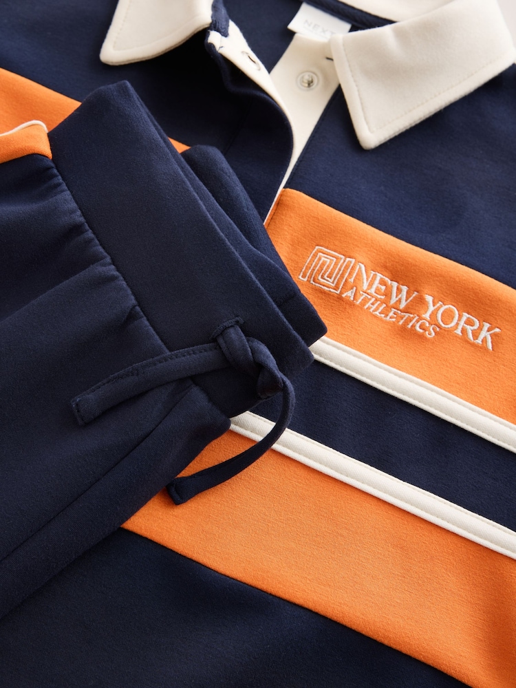 Navy Rugby Top And Joggers Set (3-16yrs) - Image 5 of 5 Navy Rugby Top And Joggers Set (3-16yrs) - Image 5 of 5