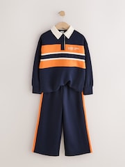Navy Rugby Top And Joggers Set (3-16yrs) - Image 8 of 11