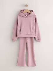 Tünd Çəhrayı - Hoodie And Kick-Flare Set (3-16yrs) - 11şəkildən 6 şəkil
