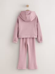 Tünd Çəhrayı - Hoodie And Kick-Flare Set (3-16yrs) - 11şəkildən 8 şəkil