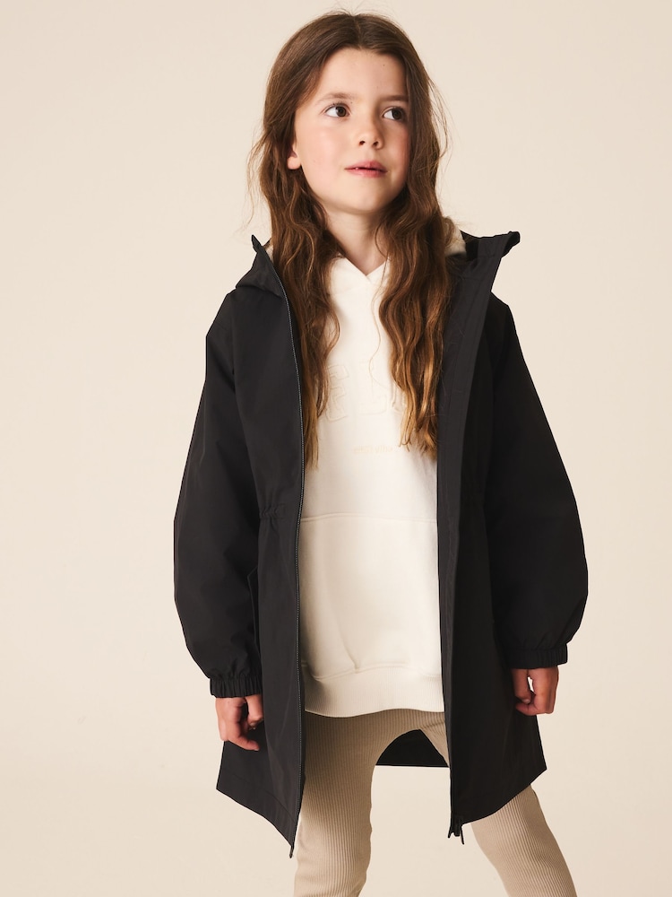 Preto - Waterproof Fleece Lined Raincoat (4-16yrs) - Imagem 1 de 5 Preto - Waterproof Fleece Lined Raincoat (4-16yrs) - Imagem 1 de 5