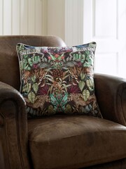Deyongs Brown Mozambique Plush Velvet Printed Cushion - Image 2 of 6