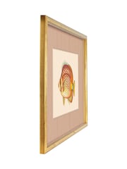Brookpace Lascelles Red/Gold Tropical Fish I' Red Stripy Wall Art in Slim Frame - Image 3 of 4
