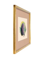 Brookpace Lascelles Red/Gold Tropical Fish VI' Stripy Wall Art in Slim Frame - Image 3 of 4