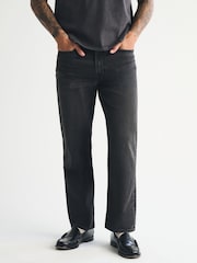 Abercrombie & Fitch Black Relaxed Straight Fit Jeans - Image 2 of 7