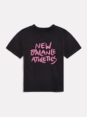 New Balance Black Athletics Graffiti Graphic T-Shirt - Image 1 of 4