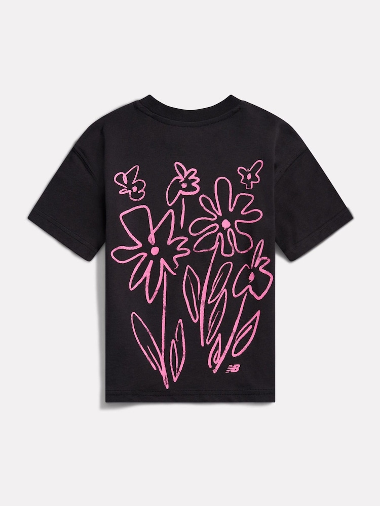 New Balance Black Athletics Graffiti Graphic T-Shirt - Image 2 of 4 New Balance Black Athletics Graffiti Graphic T-Shirt - Image 2 of 4