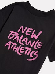 New Balance Black Athletics Graffiti Graphic T-Shirt - Image 3 of 4