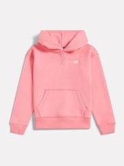 New Balance Pink Small Brush Back Logo Hoodie - Image 6 of 8