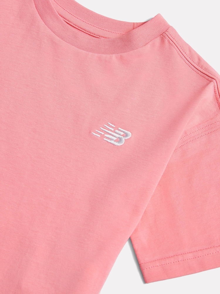 New Balance Pink Jersey Small Logo T-Shirt - Image 3 of 3