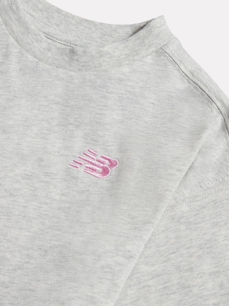 New Balance Grey Jersey Small Logo T-Shirt - Image 3 of 3