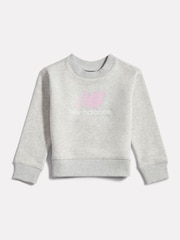 灰色 - New Balance BB Stacked Logo Crew Neck Sweat Top - 圖片 1/3