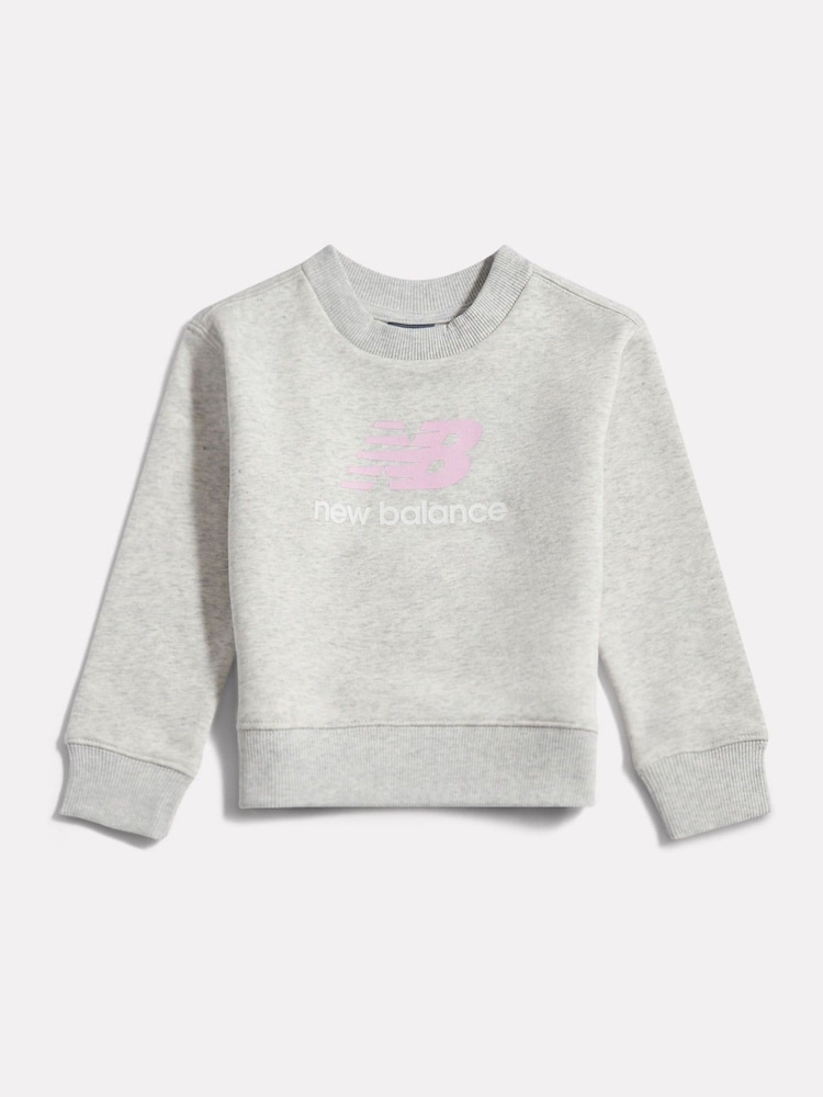 灰色 - New Balance BB Stacked Logo Crew Neck Sweat Top - 圖片 1/3 灰色 - New Balance BB Stacked Logo Crew Neck Sweat Top - 圖片 1/3