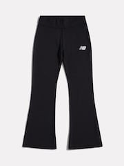 New Balance Black Small Logo Flare Leggings - Image 1 of 3