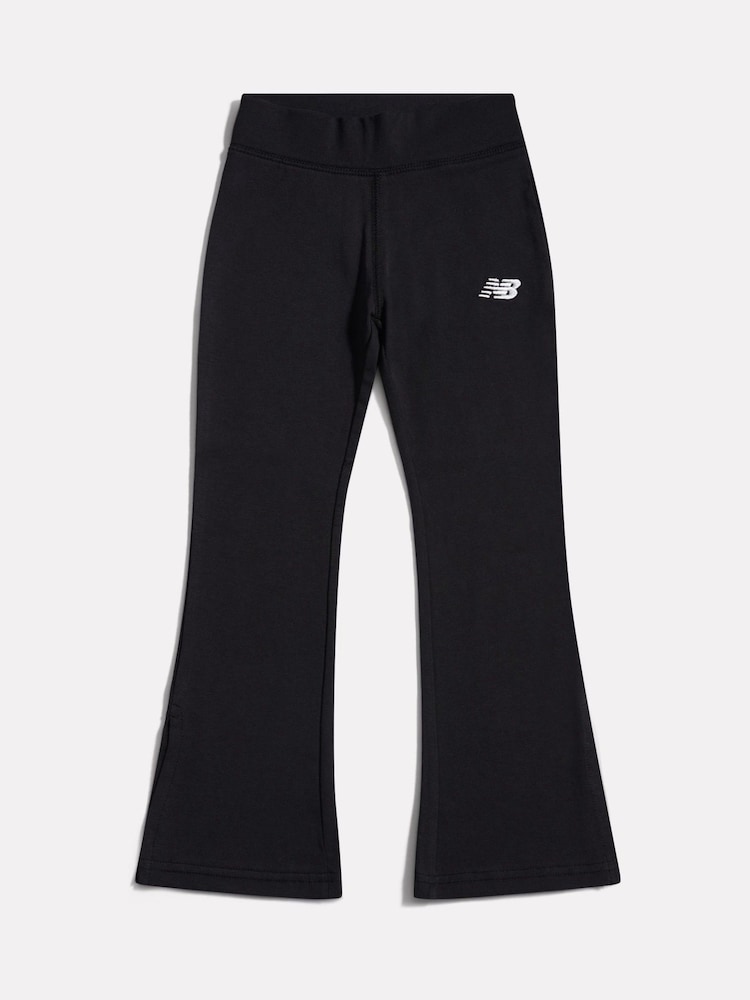 New Balance Black Small Logo Flare Leggings - Image 1 of 3