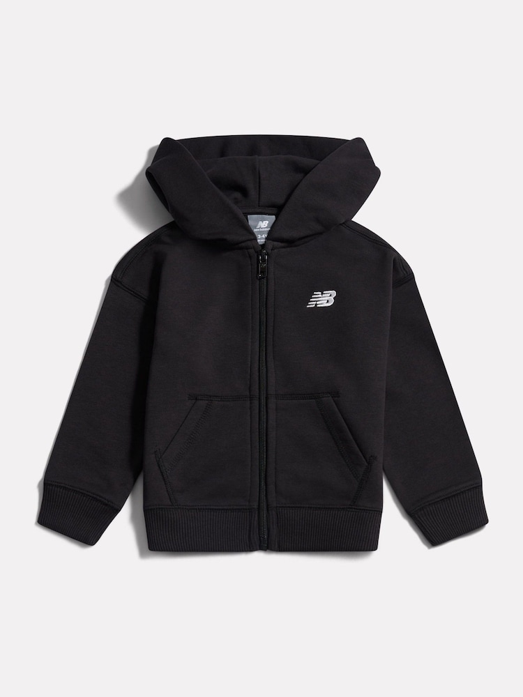 New Balance Black FT Small Logo Full Zip Hoodie - Image 1 of 3
