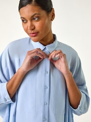 Roman Blue Boxy Relaxed Blouse - Image 1 of 5