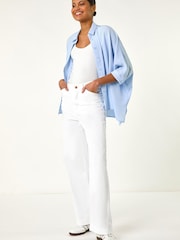 Roman Blue Boxy Relaxed Blouse - Image 2 of 5