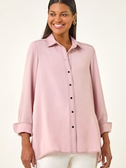 Roman Pink Constrast Stitch Shirt - Image 1 of 5