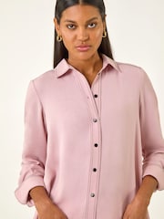 Roman Pink Constrast Stitch Shirt - Image 4 of 5