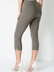 Roman Brown Cropped Stretch Trousers - Image 2 of 4