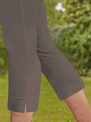 Roman Brown Cropped Stretch Trousers - Image 3 of 4