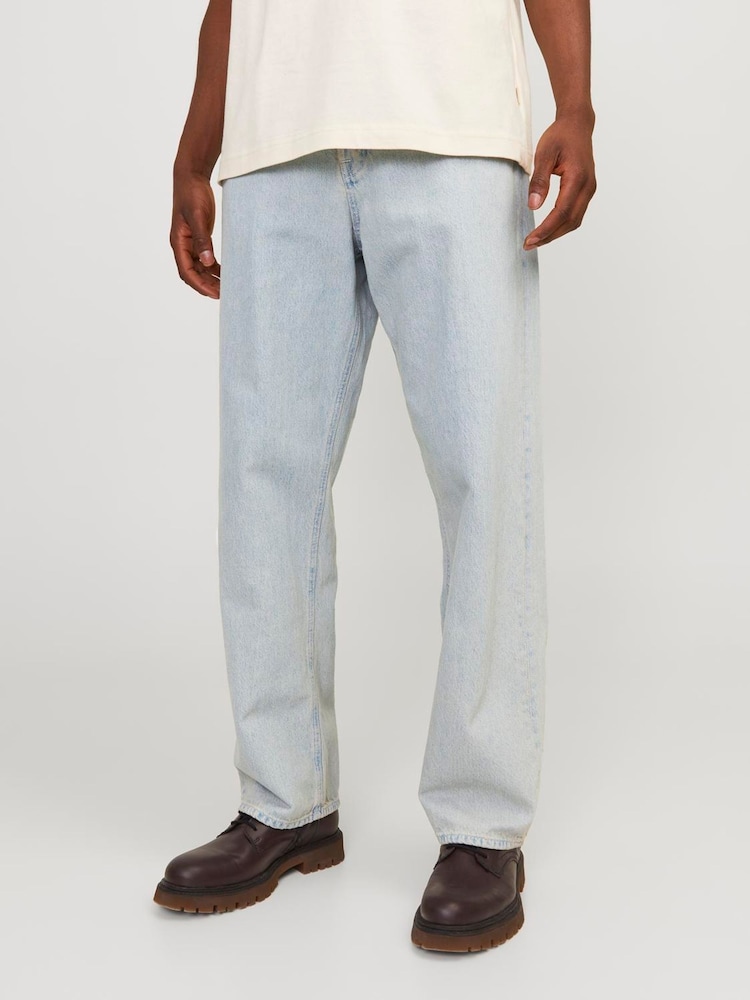JACK & JONES Blue Alex Baggy Fit Jeans - Image 1 of 5