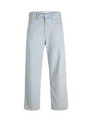 JACK & JONES Washed Light Blue Alex Baggy Fit Jeans - Image 6 of 7