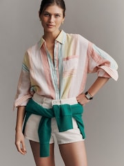 Anthropologie Bennet Linen Buttondown Shirt - Image 1 of 4