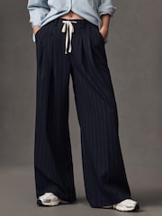 Anthropologie Maeve Avery Pleated Trousers Tie-Front Edition - Image 1 of 4