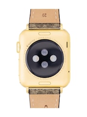 COACH Brown Signature C Coated Canvas Apple Watch Strap - Image 3 of 4