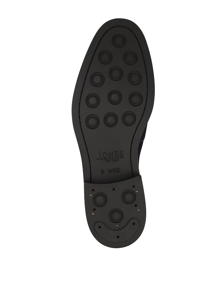 Jones Bootmaker Navy Suede Rodrigo Wide-Fit Leather Tassel Loafers - Image 5 of 5