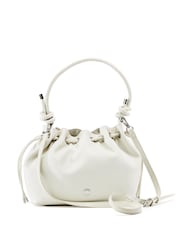 Moda in Pelle Briela Leather Ruched Eyelet Detail Knot Bag - תמונה 2 מתוך 3