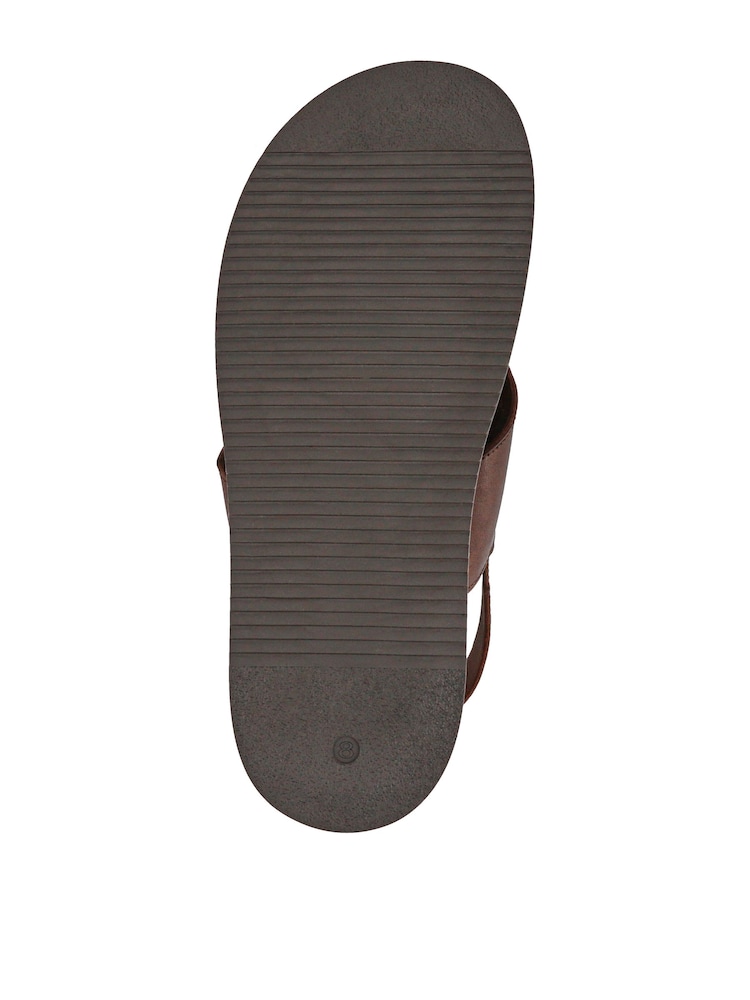 Jones Bootmaker Dark Brown Westbury Leather Buckled Sandals - Image 5 of 5