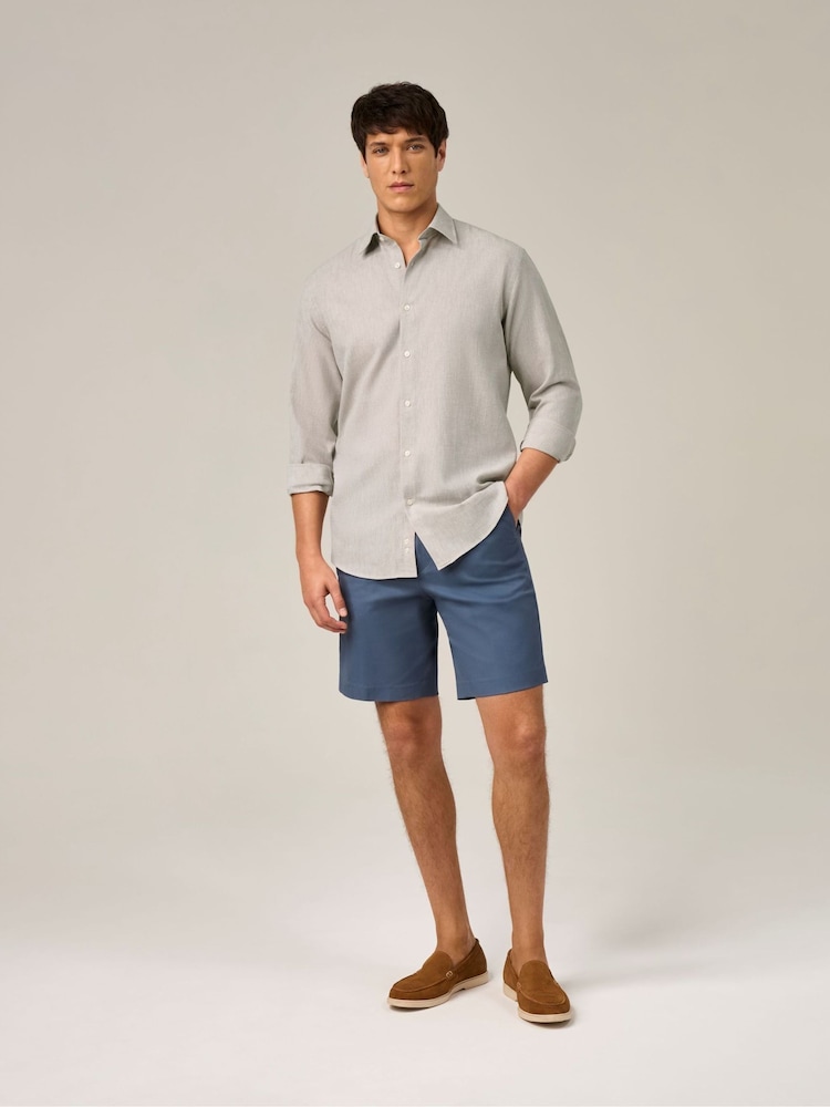 Skopes Grey Linen Blend  Casual Shirt - Image 2 of 7